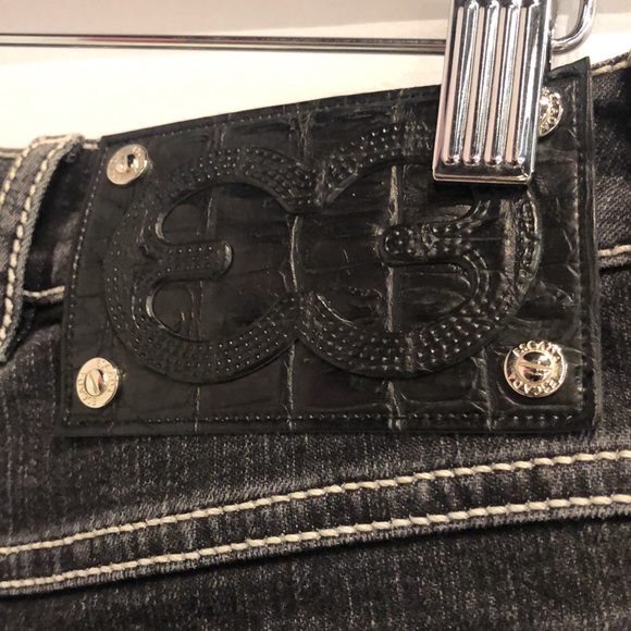 Escada Grey Heart-Motif Jeans - Picture 6 of 11